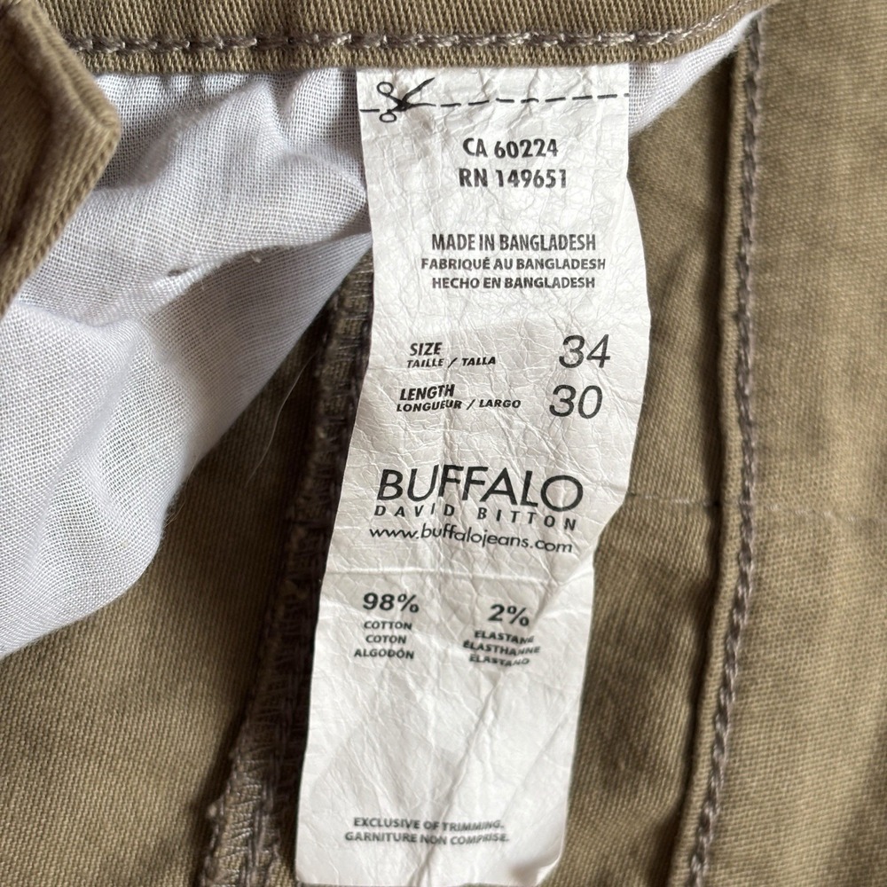 Buffalo David Bitton Men's Gray Stretch Jeans W34 L30 Straight Leg - Picture 7 of 16